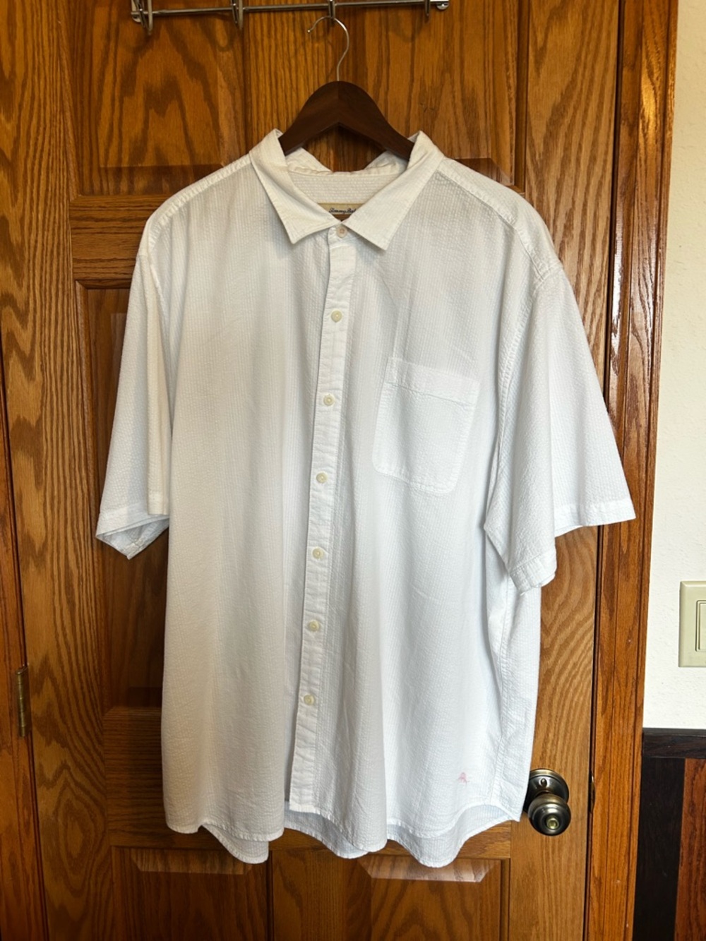 Tommy Bahama 3xl Men's White Short-Sleeve Button-Up Shirt